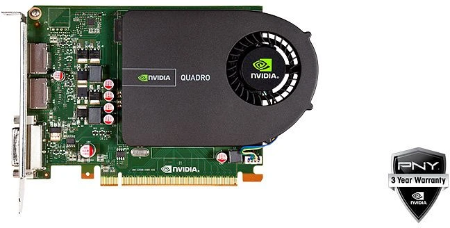 PNY Quadro 2000, 1GB GDDR5, DVI, 2x DP
