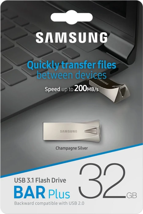 Samsung USB Stick Bar Plus 2019 32GB Champagne Silver, USB-A, USB 3.2 Gen 1×1