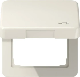 Jung Serie CD Klappdeckel Thermoplast mit Symbol "Stecker", weiß