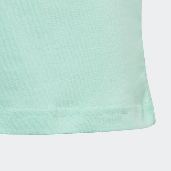 adidas Essentials Linear Logo Cotton Slim Fit T-Shirt kurzarm easy green/black (Junior)