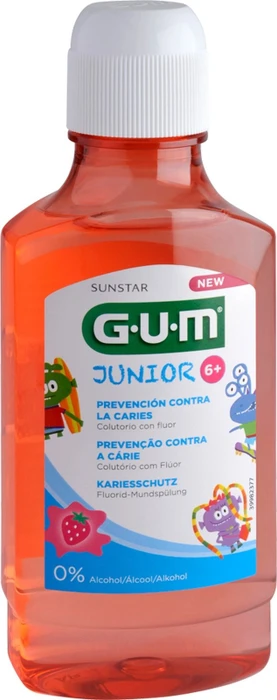 Sunstar Gum Junior Mundspülung Erdbeere ab 6 Jahren, 300ml