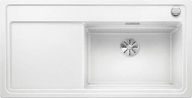 Blanco Zenar XL 6 S DampfgarPlus InFino Becken rechts mit Ablauffernbedienung weiß inkl. Holzschneidebrett