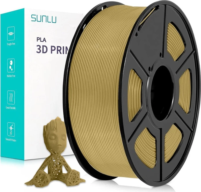 Sunlu PLA, gold, Spule, 1.75mm, 1.00kg