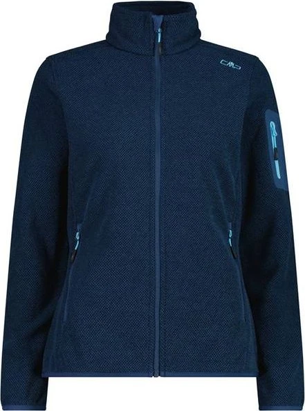 CMP Knit Tech Melange Fleece Jacke blue ink/lighter (Damen)