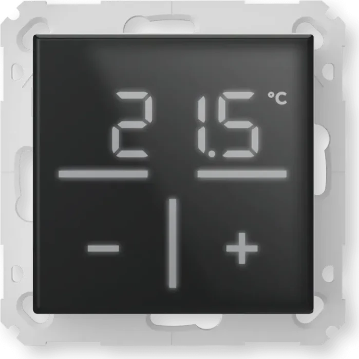 eQ-3 HomeMatic Glas-Wandthermostat mit CO2-Sensor schwarz, Funk-Wandthermostat