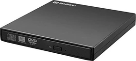 Sandberg USB Mini DVD Burner, SlimLine schwarz, USB 2.0