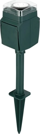 REV Ritter EMP701MT Garten-Erdspieß mit mechanischer Zeitschaltuhr, IP44, grün