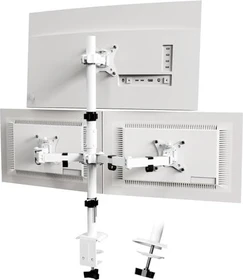 Putorsen Triple Monitor Arm for 3 Monitors 17-32 Inch Screens weiß