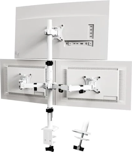 Putorsen Triple Monitor Arm for 3 Monitors 17-32 Inch Screens weiß