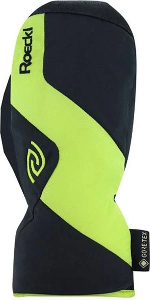Roeckl Axams GTX Mitten Skihandschuhe black/lime juice (Junior)