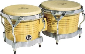 LP Matador Wood Bongos Natural/Chrome