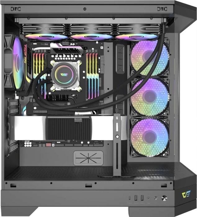 DarkFlash DQX90 Black, Glasfenster
