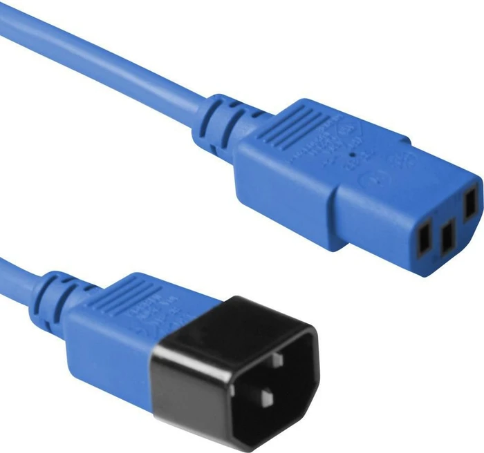 MicroConnect Kaltgeräte Verlängerungskabel C13/C14 blau, 1.8m