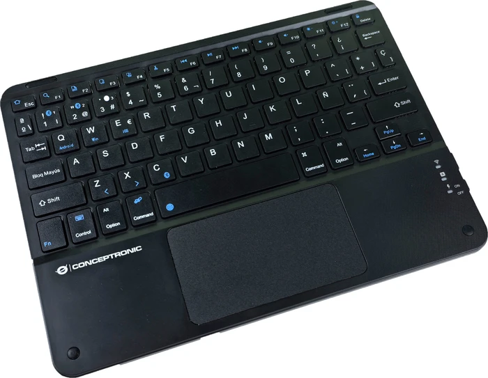 Conceptronic TOBIN01BES 10-Zoll-Bluetooth-Tastatur mit Touchpad, Bluetooth, ES