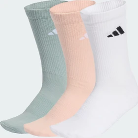 adidas Cushioned Crew Socken blush pink/white/wonder sage, 3 Paare