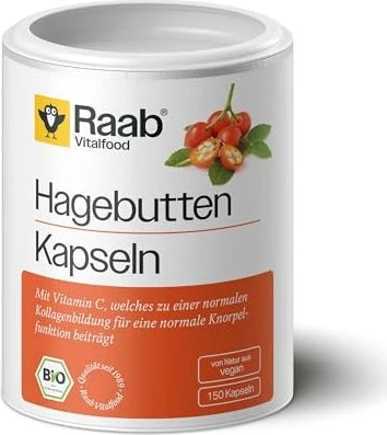 Raab Vitalfood Hagebutten Biokapseln, 150 Stück