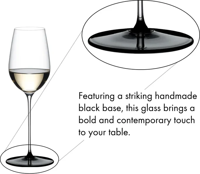 Riedel Fatto A Mano Black Tie Riesling Weißweinglas