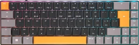 Cherry MX-LP 2.1 Compact Wireless/orange, schwarz/grau, MX LOW PROFILE RGB SPEED, USB/Bluetooth, FR (G80-3860LVAFR-2)