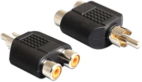 DeLOCK Cinch 2x Buchse auf 1x Stecker Adapter (84499)