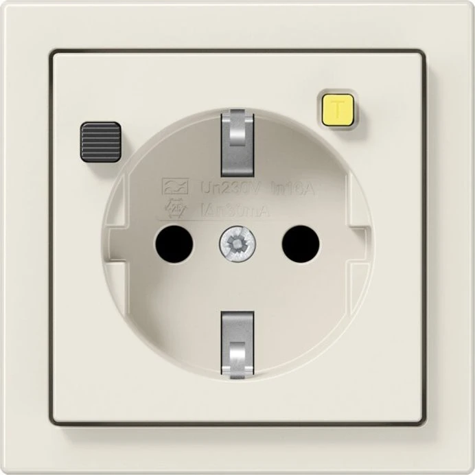 Jung Serie LS FI-SCHUKO Steckdose RCD 16A 250V, weiß