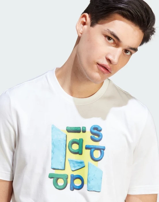 adidas Sportswear Photo Real Two-Tone T-Shirt kurzarm weiß (Herren)