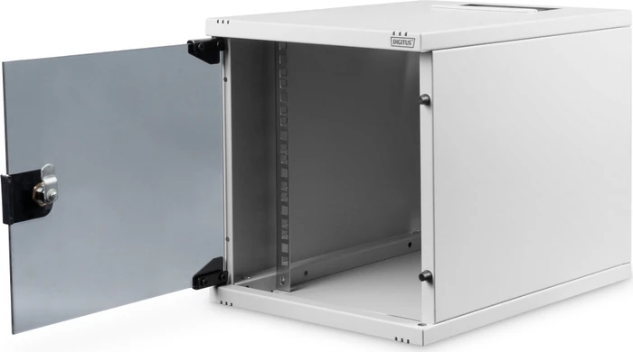 Digitus DN-10 10" Wandschrank 6HE, Sicherheitsglastür, IP2X, grau, 400mm tief