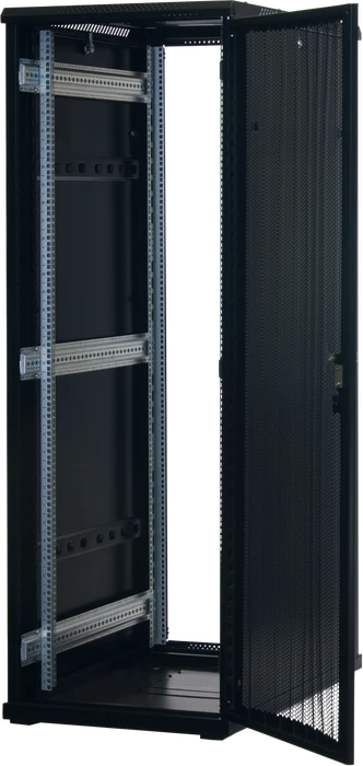 Rockstable 19" Serverschrank 37HE, Gitternetztür, IP2X, schwarz, 1000mm tief