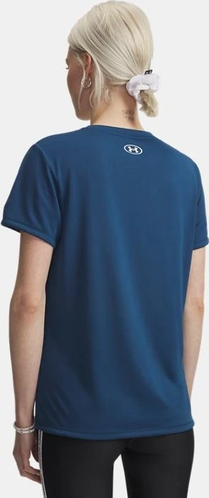 Under Armour Tech V Funktionsshirt kurzarm wham blue/white (Damen)