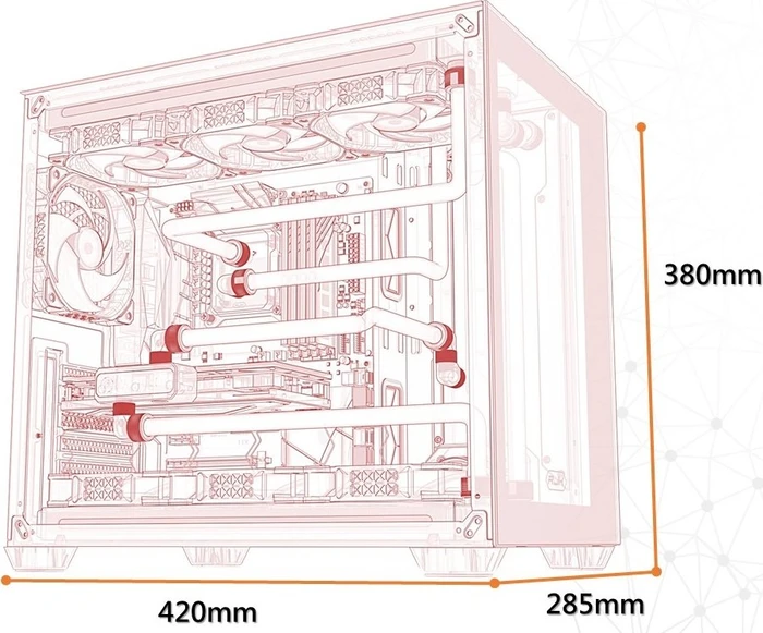 Raijintek Paean C7, weiß, Glasfenster
