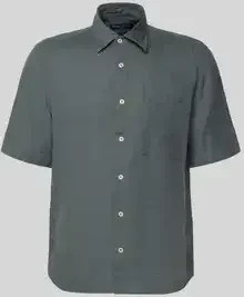 Marc O'Polo Regular Leinen Hemd kurzarm skipping stone (Herren)