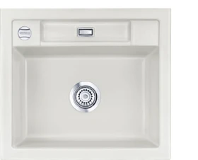 systemceram Bela 57 Einbau Becken mittig mit Ablauffernbedienung alu