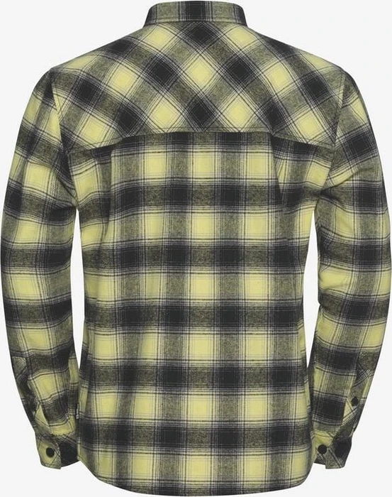 Jack Wolfskin Baja Flannel Hemd langarm check/lemon ice (Herren)