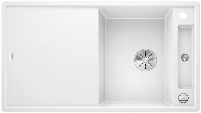 Blanco Axia III 5 S InFino Einbau Becken reversibel mit Ablauffernbedienung weiß inkl. Glasschneidbrett