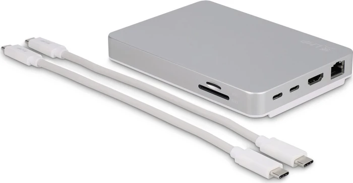 LMP USB-C DuoDock, 9-Port, 2x USB-C 3.0 [Buchse], silber
