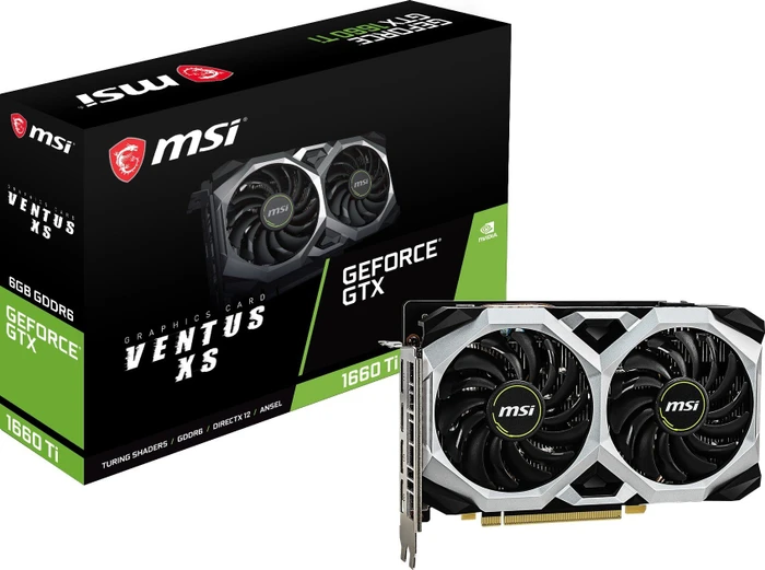 MSI GeForce GTX 1660 Ti Ventus XS 6G, 6GB GDDR6, HDMI, 3x DP