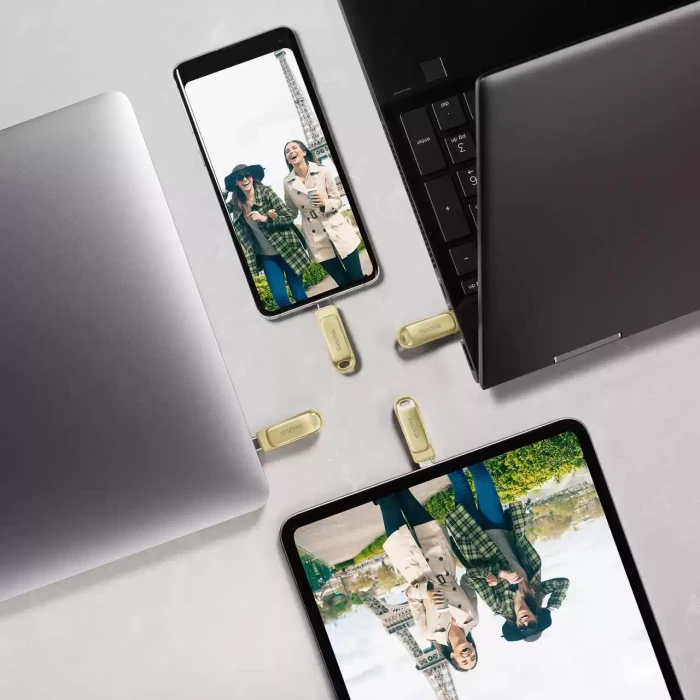 SanDisk Ultra Dual Drive Luxe 256GB gold, USB-A + USB-C, USB 3.2 Gen 1×1