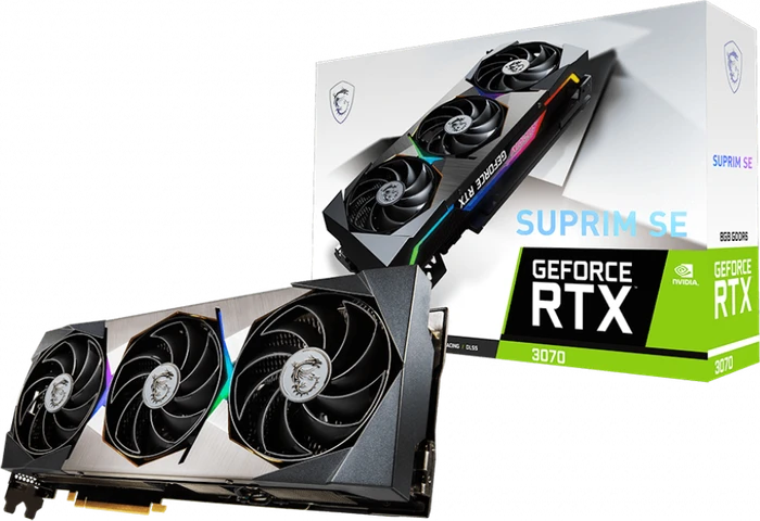 MSI GeForce RTX 3070 Suprim SE 8G, 8GB GDDR6, HDMI, 3x DP