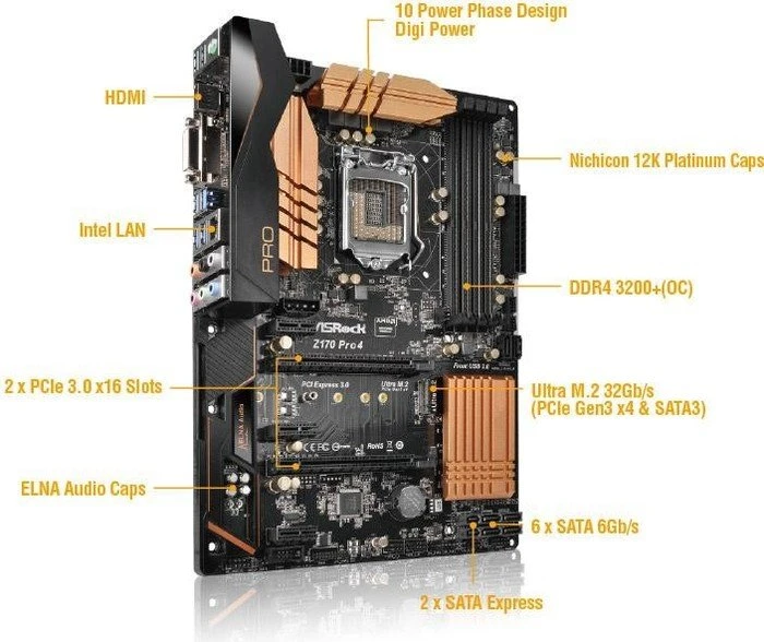 ASRock Z170 Pro4 (Intel 1151)