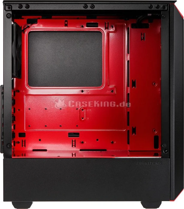 Phanteks Eclipse P300 schwarz/rot, Glasfenster