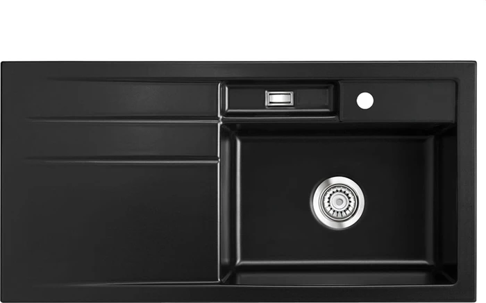 systemceram Bela 100 Einbau Becken rechts nero
