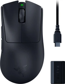 Razer DeathAdder V3 Pro schwarz Smooth-Touch + 8000Hz HyperPolling Wireless-Adapter, USB
