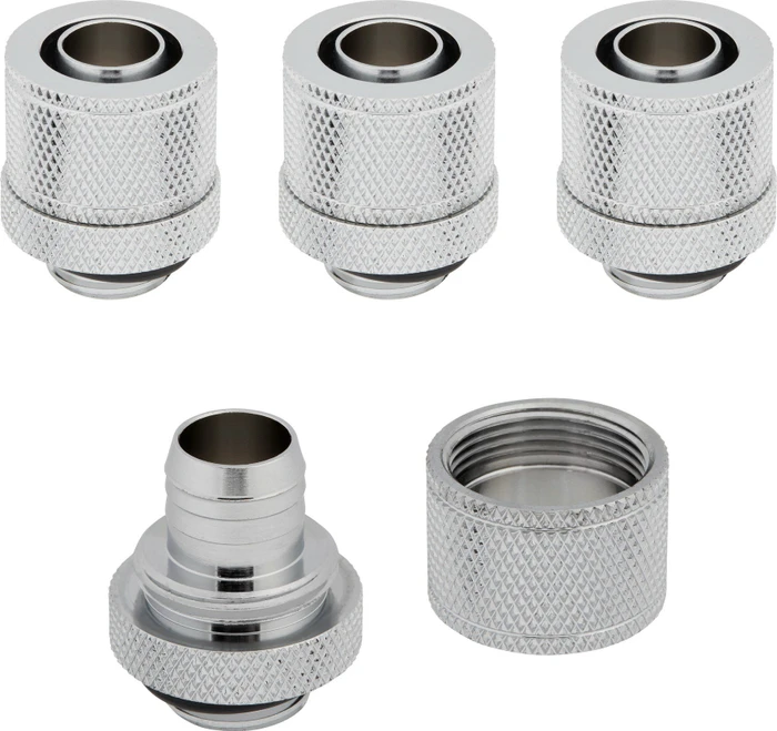 Corsair Hydro X Series XF Softline, Compression Fitting G1/4" auf 13/10mm, chrome, 4er-Pack