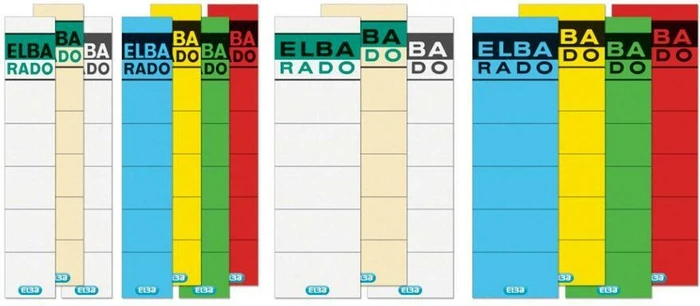 Elba Rado Ordnerrücken-Etiketten selbstklebend, 19x5.9cm, weiß, 10 Stück