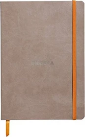Rhodia Rhodiarama Notizbuch, A5, liniert, Softcover, taupe, 80 Blatt