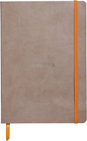 Rhodia Rhodiarama Notizbuch, A5, liniert, Softcover, taupe, 80 Blatt