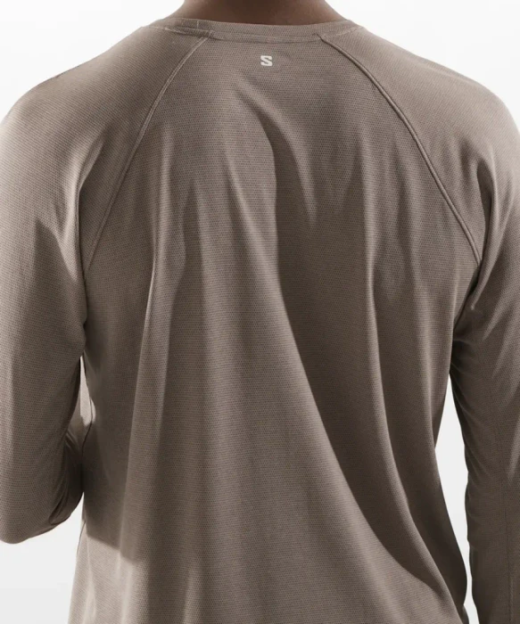 Salomon Shakeout Core Laufshirt langarm iron (Herren)