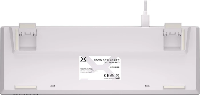 Krux Qara 60%, White, LEDs RGB, Outemu Red, USB, US