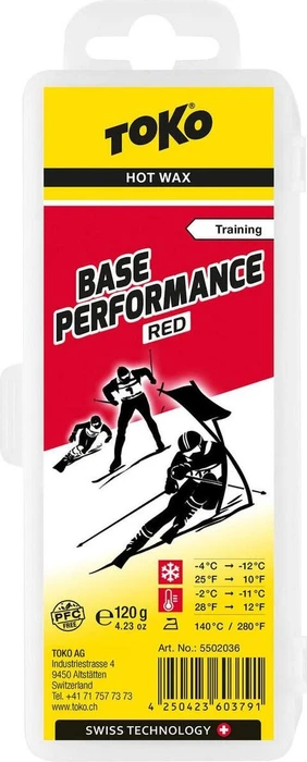 Toko Base Performance Hot Gleitwax 120g Wachs rot