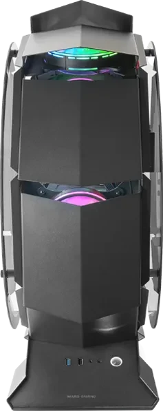 Mars Gaming MCORB Circular Tower Black, Glasfenster