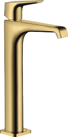 Hansgrohe Axor Citterio E 250 mit Hebelgriff für Aufsatzwaschtische mit Ablaufgarnitur polished goldoptik
